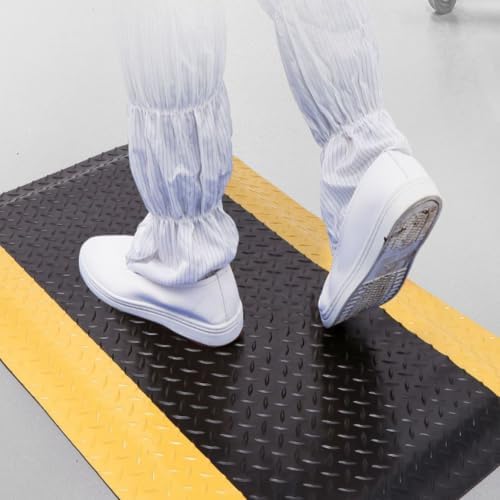 Nisorpa Anti Fatigue Mats Industrial 2' x 6' Ergonomic Standing Mat 15/16" Extra Thick Heavy Duty Commercial Diamond Plate Support Shop Floor Mats for Leg & Back Pain
