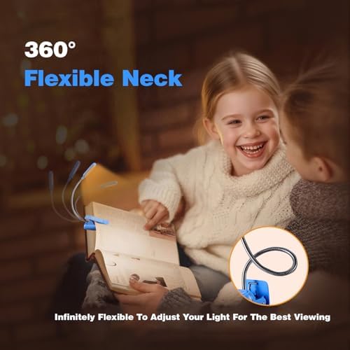 VAVOFO Rechargeable Reading Light, Clip on Book Light for Reading in Bed