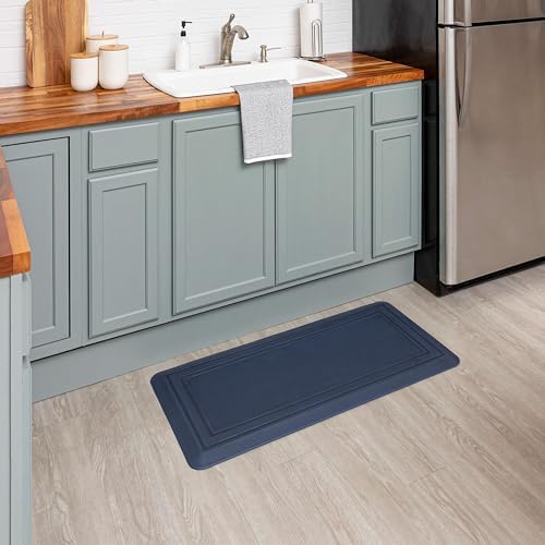 Tempur-Pedic Ultra Comfort Anti-Fatigue Frame Twilight 1' 8" x 3' 6" Kitchen Floor Mat Cushioned Ergonomic Standing Desk Mat Waterproof Non-Skid Foam