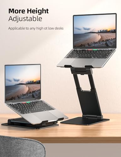 Nulaxy Pull-Out Height Adjustable Laptop Stand for Desk, 22 LB Support