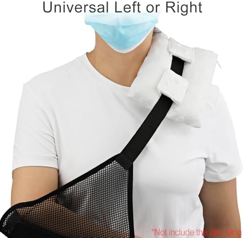 Neck Pad Strap Cushion Pillow for Arm Sling Comfort Shoulder Support Pad Rotator Cuff Replacemet Surgery Elbow Brace Carry Padded Cover Broken Wrist Hand Injury Cast, Minky Dot White