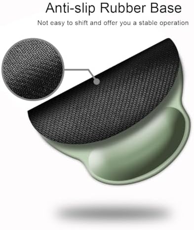DOOKE ErgoComfort Wrist Rest Mouse Pad-Ergonomic Office Mousepad with Wrist Support-Non-Slip, Design Desk Accessories Mat for Home&Game Decor Antique Green