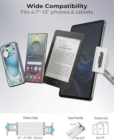 iPad Wall Mount Holder, Heavy Duty Aluminum Tablet Wall Mount, Full Motion