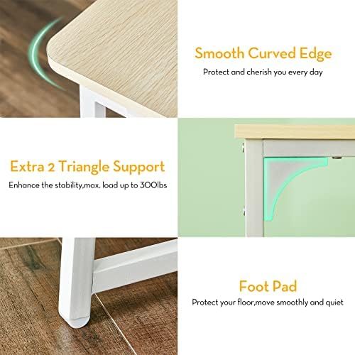 WOHOMO Folding Desk, 39.4" Foldable Computer Table for Small Spaces, Oak