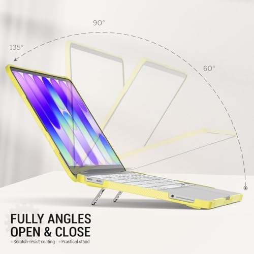 SEYMAC stock Case for MacBook Neo (A18 Pro) 2026 13 inch, Shock-Absorbing Protection with Folding Stand &Mouse Pad Case for MacBook Neo (A18 Pro) 2026 13 inch, Yellow