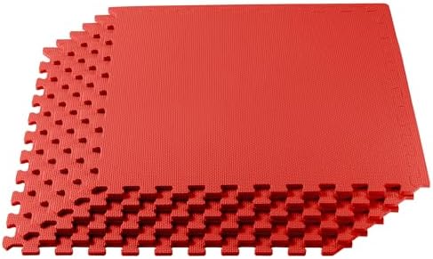 We Sell Mats 3/8" Thick Multipurpose EVA Foam Exercise Floor Mat, Interlocking Tiles, Anti-Fatigue for Home or Gym