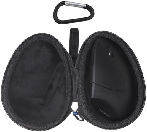 Vertical Mouse Case for Anker A7852/ TECKNET/Lekvey/Uineer A9/ Acer OMR290 Vertical Ergonomic Optical Mouse, Hard Travel Protective Carrying Storage Box (Black)