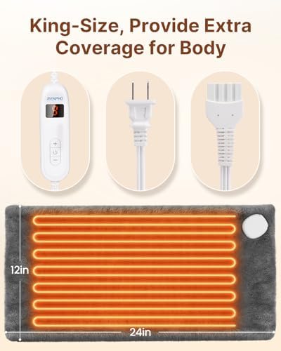 RENPHO Heating Pad for Back with 10 Heat Levels, Christmas Gift for Women