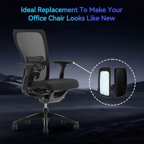 Arm Pads Caps for Haworth Zody Office Chair（Black）