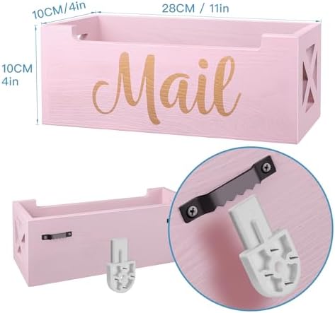 Wooden Mail Organizer Countertop