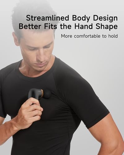HEYCHY A1 Mini Massage Gun, Portable Deep Tissue Massager, Black
