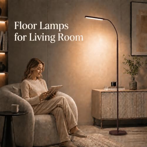 Wio-Mio Floor Lamp, 15W/1000LM Bright LED Floor Lamp with Stepless Dimming