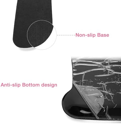 MOSISO Leopard Grain Wrist Rest Support for Mouse Pad&Keyboard Set, Black