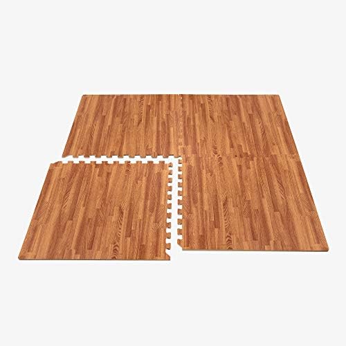 Forest Floor Farmhouse 3/8 Inch Thick Printed Foam Tiles, Premium Wood Grain Interlocking Foam Floor Mats, Anti-Fatigue Flooring – Stylish Flooring Solution