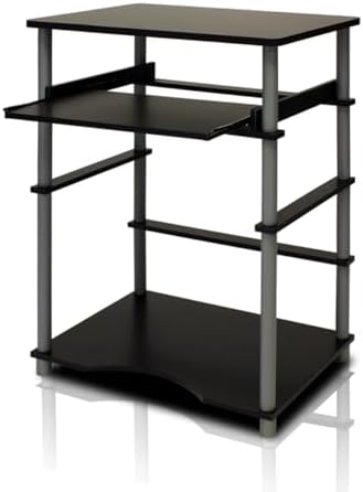 Furinno Home Laptop Notebook Computer Desk, Black/Grey