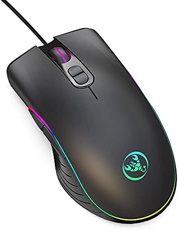 Ergonomic RGB RGB gaming mouse 6400 DPI adjustable 7- button gaming mouse USB optical mouse, suitable for portable computers