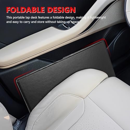 Portable Foldable Laptop Lap Desk with Adjustable Stand, Travel Laptop Table for Bed, Car Tray, Writing