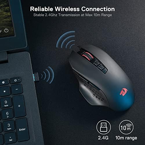 Redragon M656 Wireless Optical Gaming Mouse 4000 DPI Remapping Keys