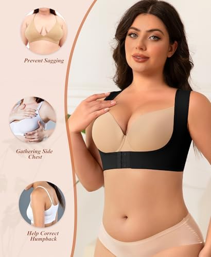DERCA Posture Corrector for Women Chest Brace Push Up Back Support Bra