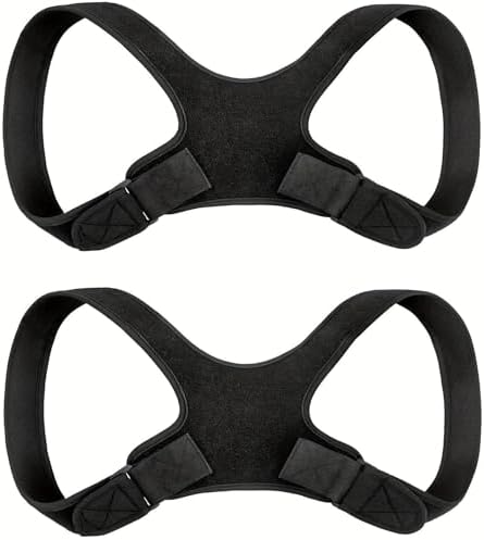 2PCS Adjustable Posture Corrector Back Brace for Women & Men - Grade Spinal with Upper/Lower Body Alignment, Posture Improvement, Daily & Gym Use, Comfort Fit (Hand Wash Only) (2PCS)