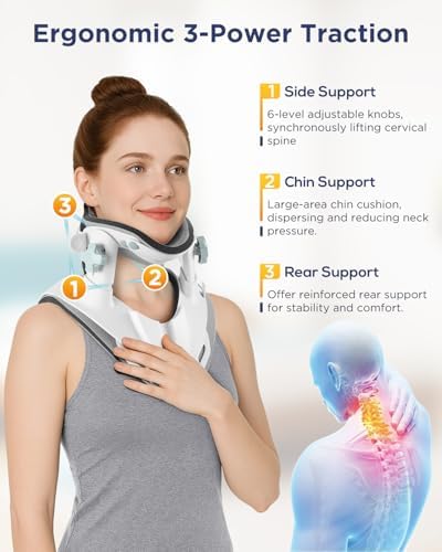 Adjustable Cervical Traction Device Neck Stretcher for Pain Relief