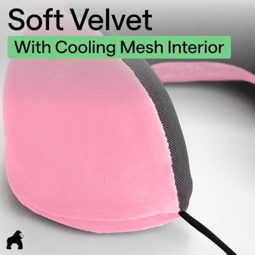 GORILLA GRIP Travel Neck Pillow for Airplanes, Travel Essentials, Pink