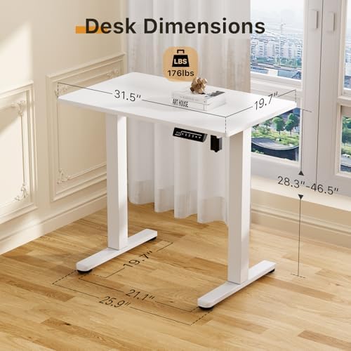 JOY worker Tiny Electric Standing Desk, 31.5" Whole Piece Height Adjustable
