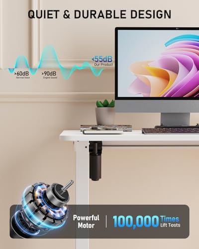 63" Large Electric Standing Desk Adjustable Height for Home Office