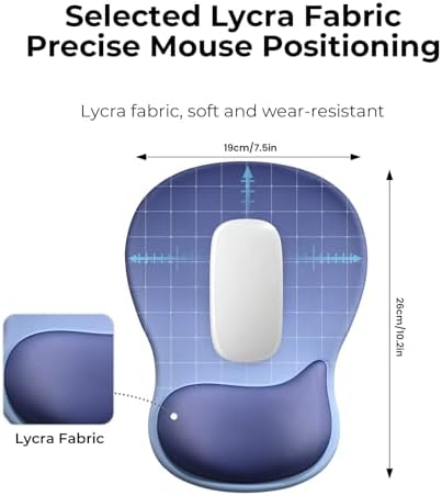 EooCoo Mouse Pad with Gel Wrist Rest, Ergonomic Mousepad Wrist Alignment