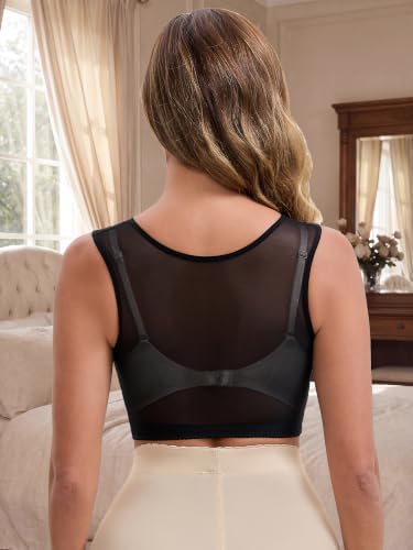 Allegra K Women Push Up Mesh Shapewear Posture Corrector Tank Tops