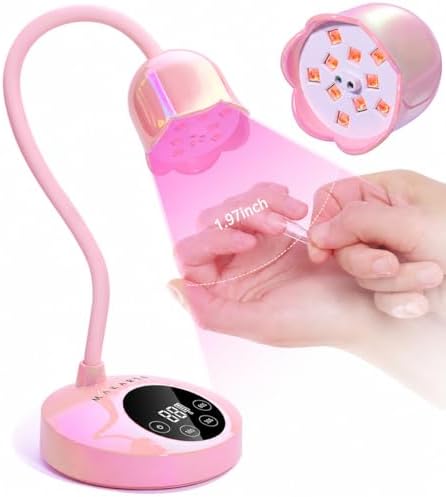 Makartt Flash Cure UV Nail Lamp for Gel Nails Rechargeable Gooseneck Design