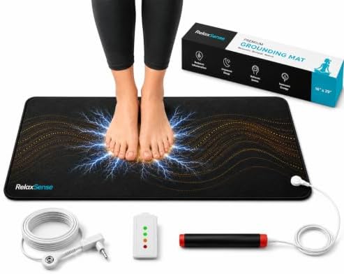 Grounding Mat for Feet, Desk & Bed, Foldable Earthing Mat