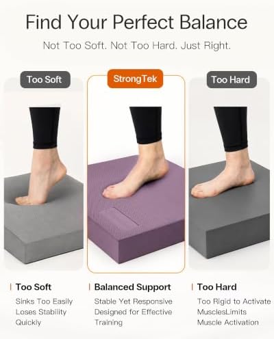StrongTek Foam Balance Pad, Extra-Wide 19 x 15.8 x 2.4 in, Non-Slip TPE