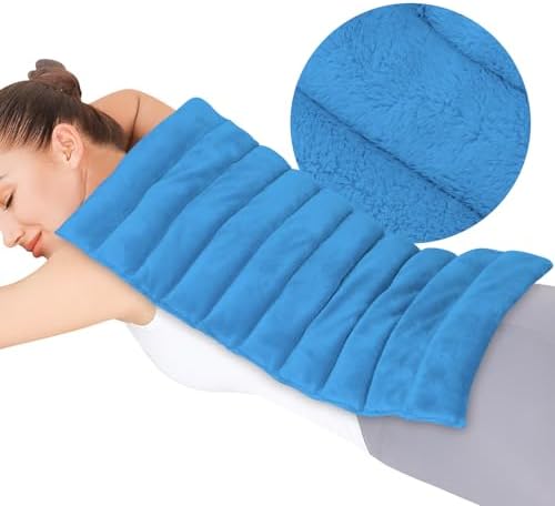 REVIX Extra Large Microwavable Heating Pad for Back, Moist Heat Wrap, Blue