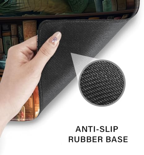 Desk Pad and Keyboard Wrist Rest, Large Mouse Pad + Keyboard Pad+Mouse Wrist Support, Non-Slip Desk Mat Protector for Office, Home 31.5×11.8 Inches Gothic Skull
