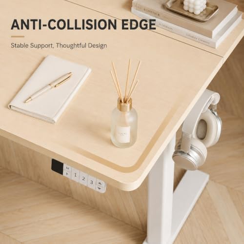 Claiks Electric Standing Desk 48x24 Inch Adjustable Desk, Nature