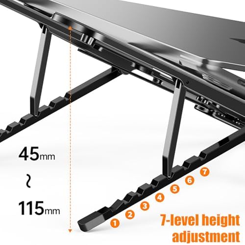 Space Saving Foldable Computer Stand with Enhances Ventilation for 17.3Inch Laptops and Tablets Foldable Laptop Stand