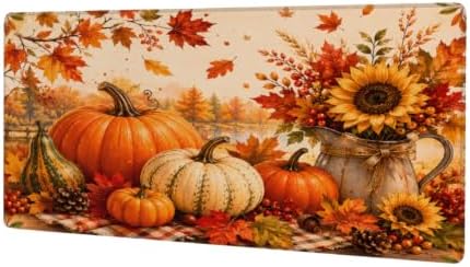 Autumn Large Mouse Pad Non-Slip Rubber Long Gaming Desk Mat