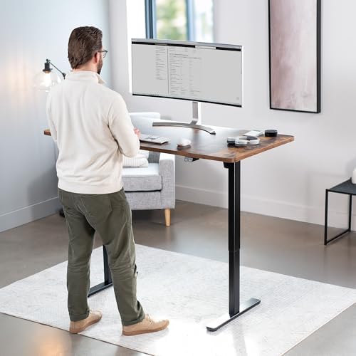 VIVO Rustic Vintage Brown 60 x 30 in Standing Desk, DESK-KIT-0B6N