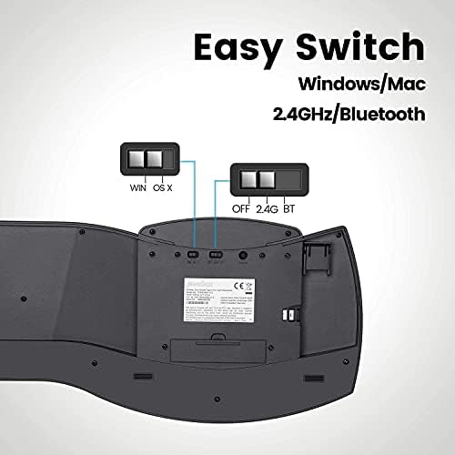 Perixx Ergonomic Bundle PERIBOARD-612 Wireless Ergonomic Keyboard with PERIMICE-713 Wireless Vertical Mouse