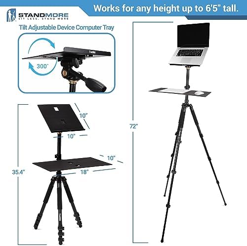 Portable Standing Desk with Keyboard Tray - Ergonomic, Height Adjustable Table with Carrying Bag for Indoor and Outdoor Use. Lightweight Design to Work Anywhere, Stay Healthy, and Stand More