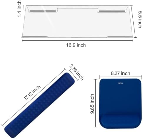 MOSISO Keyboard Stand&Wrist Rest Support for Keyboard &Mouse Pad Set