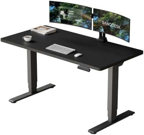 SANODESK Dual Motor Standing Desk 220lbs Height Adjustable Desk