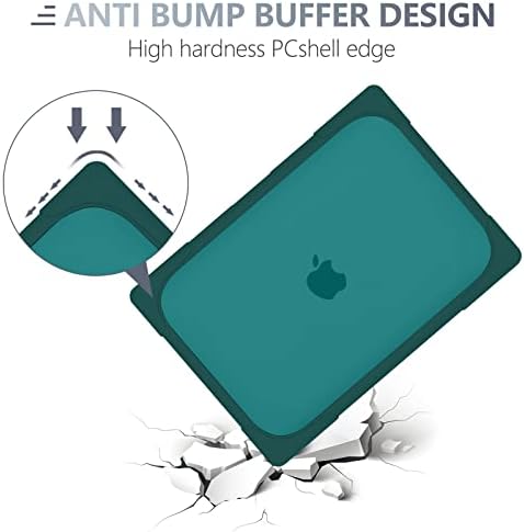 Batianda Foldable Stand Heavy Duty Case for MacBook Air 13.6 inch, Teal