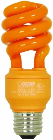 Feit Electric BPESL13T/O 13-Watt Compact Fluorescent Mini Twist Orange Bulb