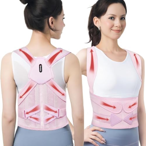 Back Brace Posture Corrector for Women and Men - (Black-XX-Small)