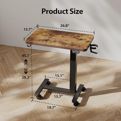 Agilestic 26*16 Inch Height Adjustable Electric Standing Desk, Rustic Brown