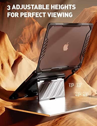 SUPCASE for MacBook Pro 16 Inch Case with Adjustable Stand 2021-2026, Black