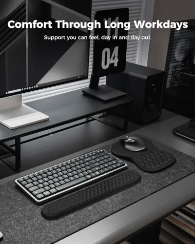 Ergonomic Wrist Support Set for Keyboard and Mouse, Sloped Mouse Pad