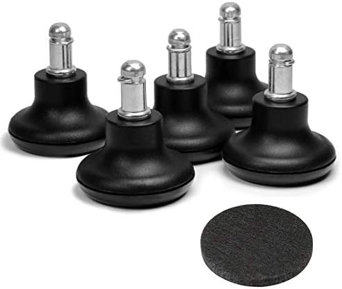 Bell Glides Replacement Office Chair Feet Low Profile Wheel Stopper 5 Pack